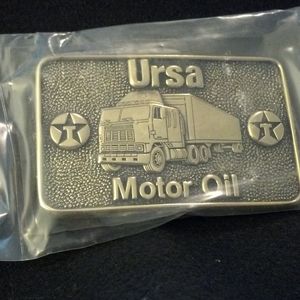 Texaco Ursa Motor Oil Belt Buckle NWOT